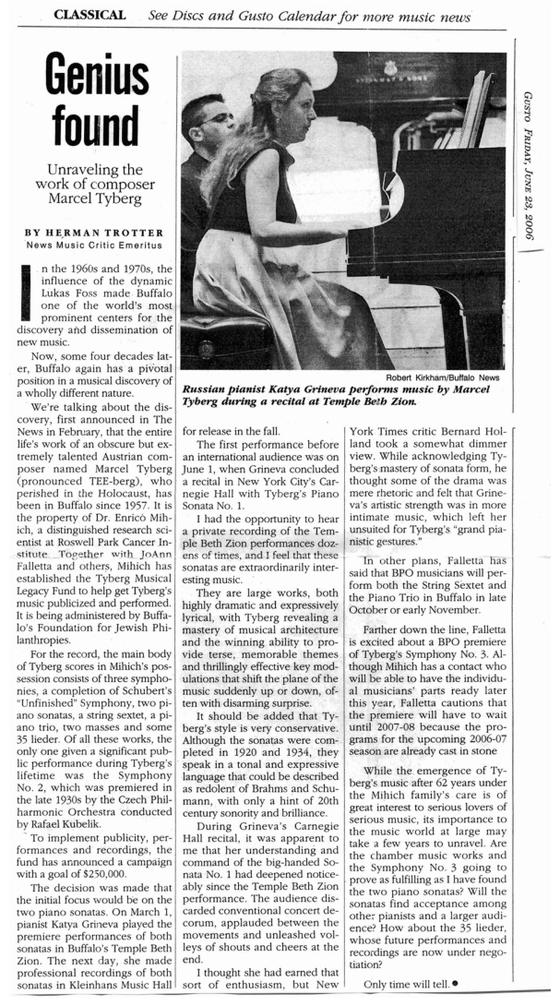 Scanned page from The Buffalo News